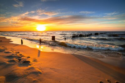 Fototapete Ein malerischer Sonnenuntergang an der Ostsee