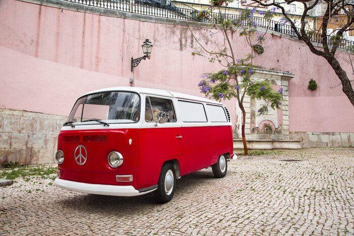 Fototapete Ein Retro-Bus in Italien