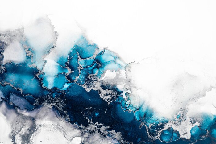 Fototapete Ein silbriger Mischmasch aus Farben