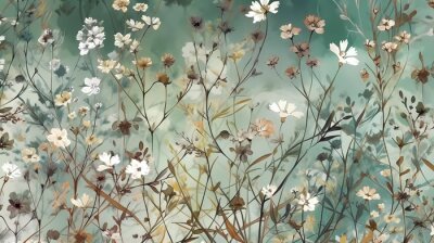 Fototapete Ein Spaziergang auf der Wiese an einem Frühlingstag