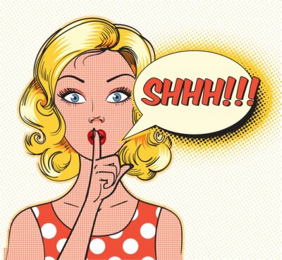 Fototapete Eine Frau im Pop-Art-Stil