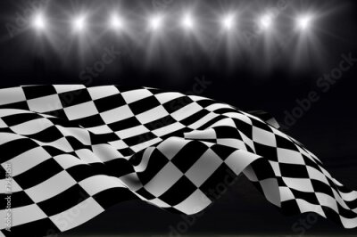 Fototapete Eine karierte Rennflagge