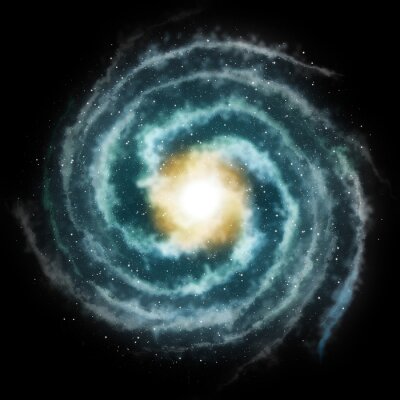 Eine Spiralgalaxie mit sichtbaren Linien