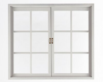 Fototapete Einfaches fenster in weiß