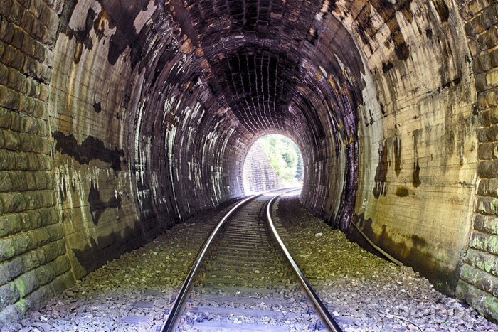 Fototapete Eisenbahntunnel 3D