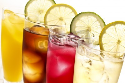 Fototapete Eisgetränke in verschiedenen Farben