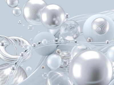 Fototapete Elegante abstrakte Kugeln