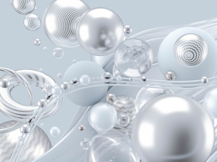 Fototapete Elegante abstrakte Kugeln