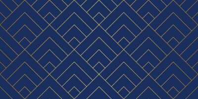 Fototapete Elegantes geometrisches Muster auf marineblauem Hintergrund