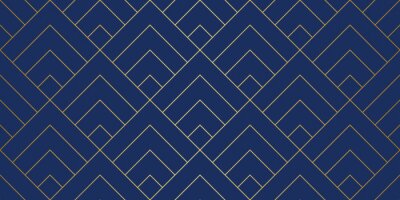 Fototapete Elegantes geometrisches Muster auf marineblauem Hintergrund