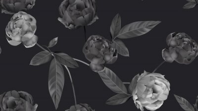 Elegantes Muster aus grauen Rosen