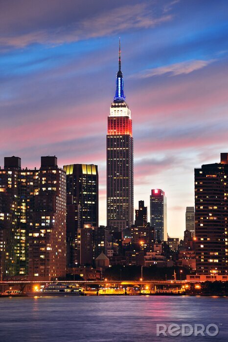 Fototapete Empire State Building bei Nacht