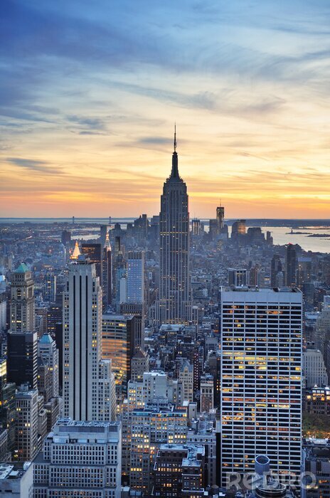 Fototapete Empire State Building bei Sonnenuntergang
