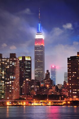 Fototapete Empire State Building in der Nacht
