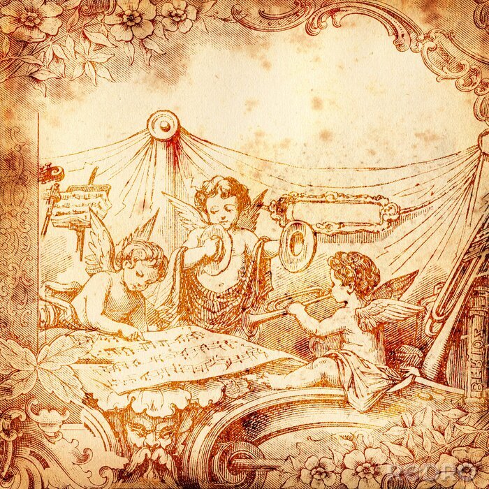 Fototapete Engel und Musik