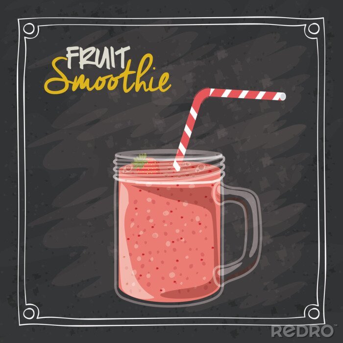 Fototapete Erdbeergetränk