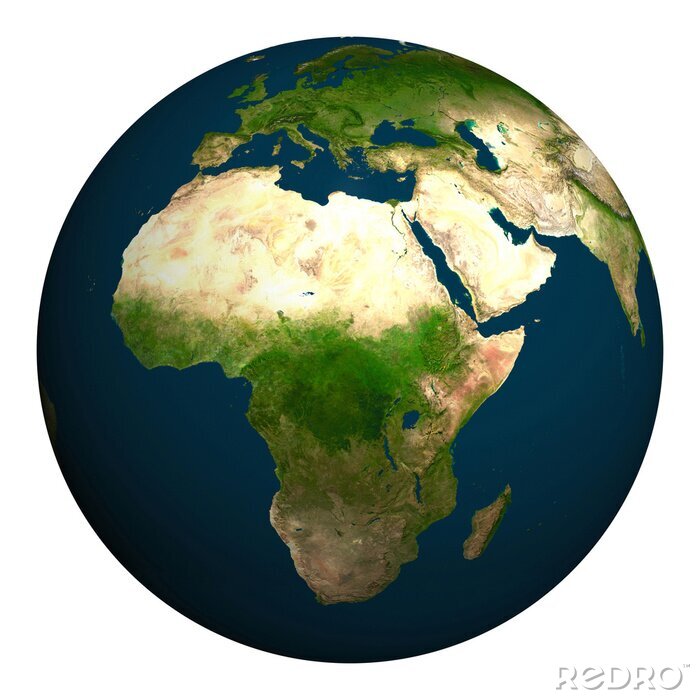 Fototapete Erde und Afrika im Fokus