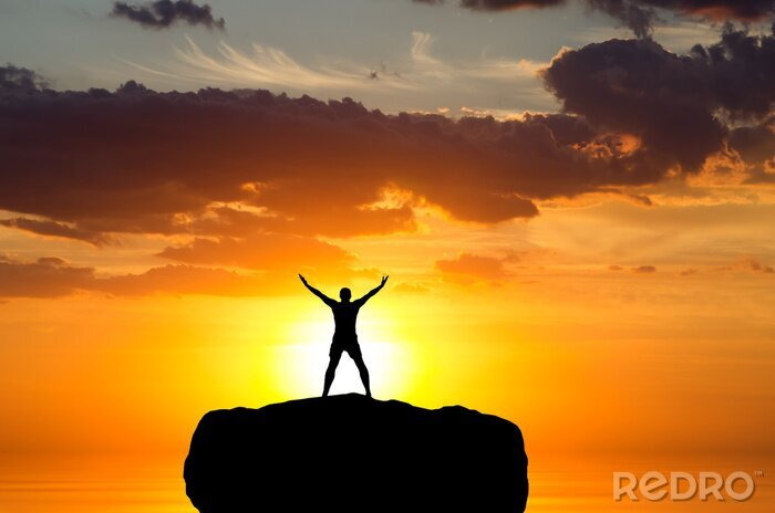 Fototapete Eroberer der Berggipfel