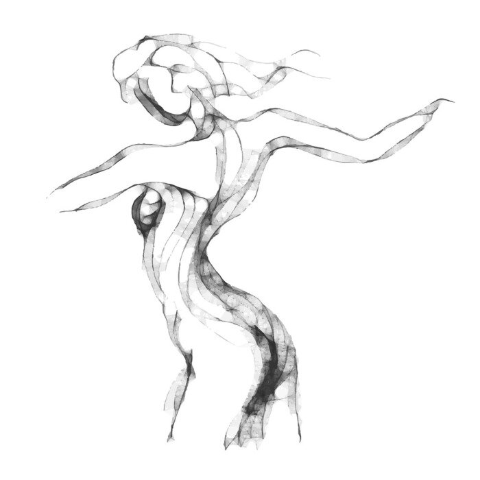 Fototapete Erotik Akt einer abstrakten Frau