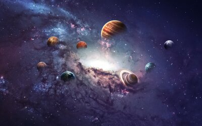 Fototapete Erschaffung der Planeten von Sonnensystem