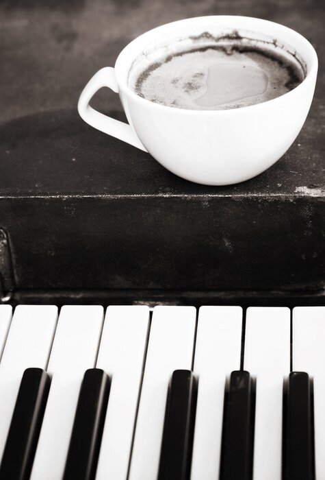 Fototapete Espresso mit guter Musik