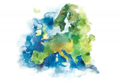 Fototapete Europa auf der Karte