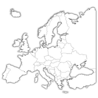 Europa weiße Karte