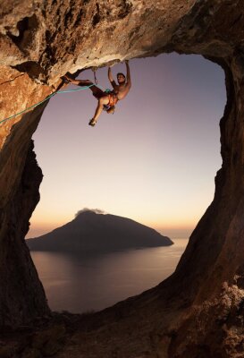 Fototapete Extremes Bergklettern