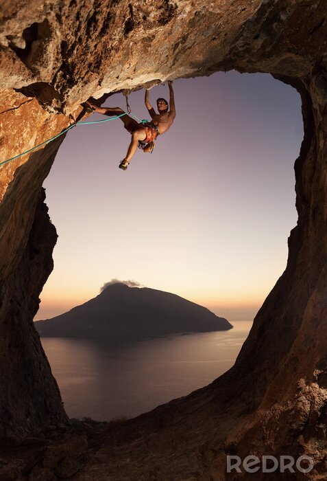 Fototapete Extremes Bergklettern