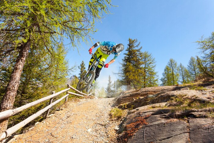 Fototapete Fahren auf einem Geländemotorrad