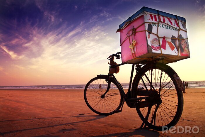 Fototapete Fahrrad auf Sand