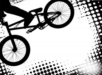 Fototapete Fahrradteil in schwarz-weiß