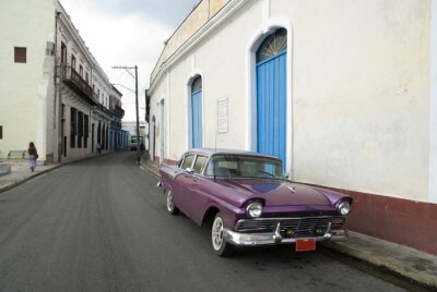 Fototapete Fahrzeug auf der Straße von Havanna