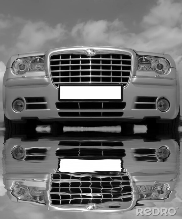 Fototapete Fahrzeug in Grautönen