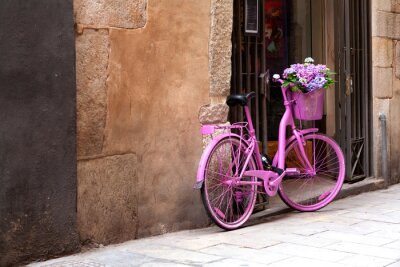 Fahrzeug Retro rosa Fahrrad
