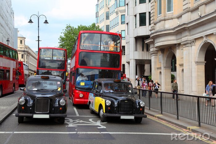 Fototapete Fahrzeuge auf der Straße von London