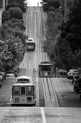 Fototapete Fahrzeuge Retro auf den Straßen von San Francisco