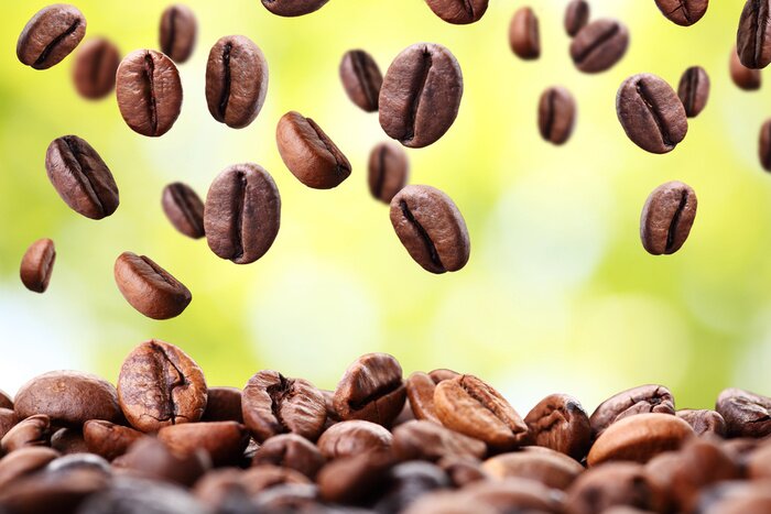 Fototapete Fallende Kaffeebohnen