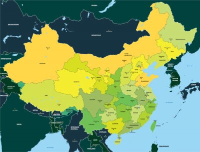 Farbe Karte von China