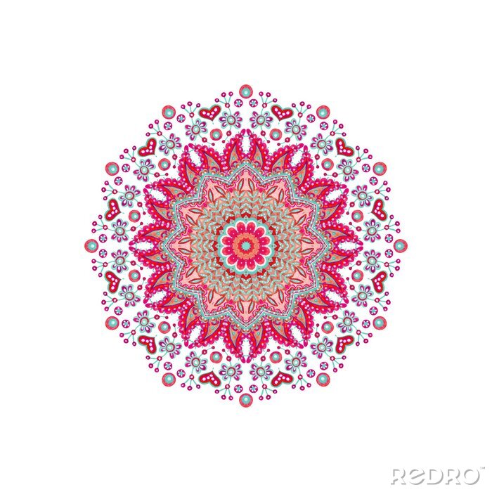Fototapete farbenfrohes orientalisches Mandala