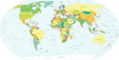 Farbige Weltkarte