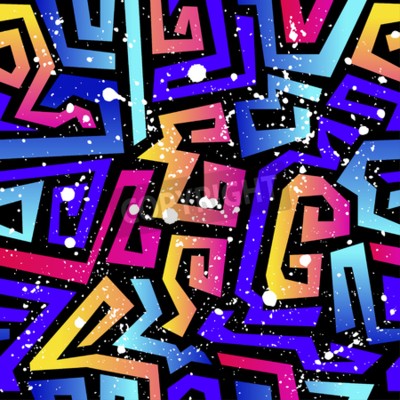 Fototapete Farbige Zickzacke