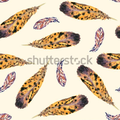 Fototapete Federn mit Tieraufdruck