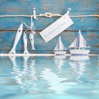 Fototapete Feiertagsthema mit Segelbooten