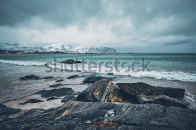 Fototapete Felsiges Meer in Norwegen