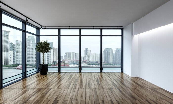 Fototapete Fenster an zwei Wänden