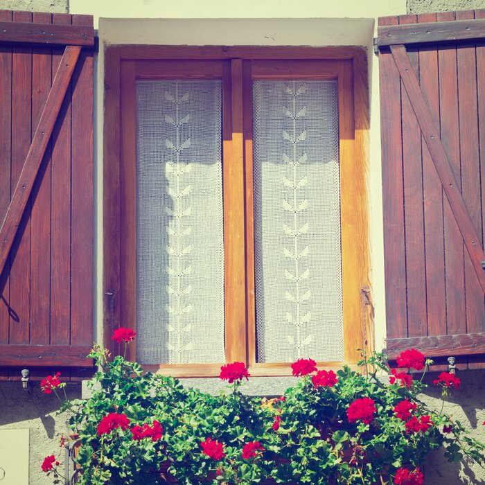 Fototapete Fenster auf dem land