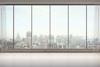 Fenster für ein nebliges Panorama