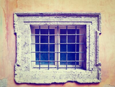 Fototapete Fenster mit steinrand