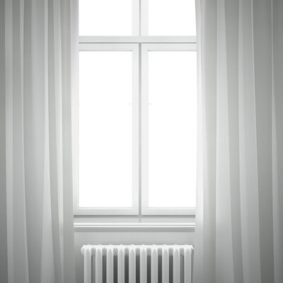 Fototapete Fenster mit vorhängen